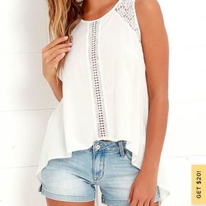 Anything is Possible Ivory Lace Top